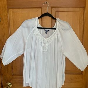 Women’s Chaps petite XL white blouse